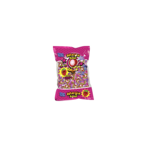 Mega Dazz Strawberry Flavour Hard Boiled Candy Filled with Bubble Gum