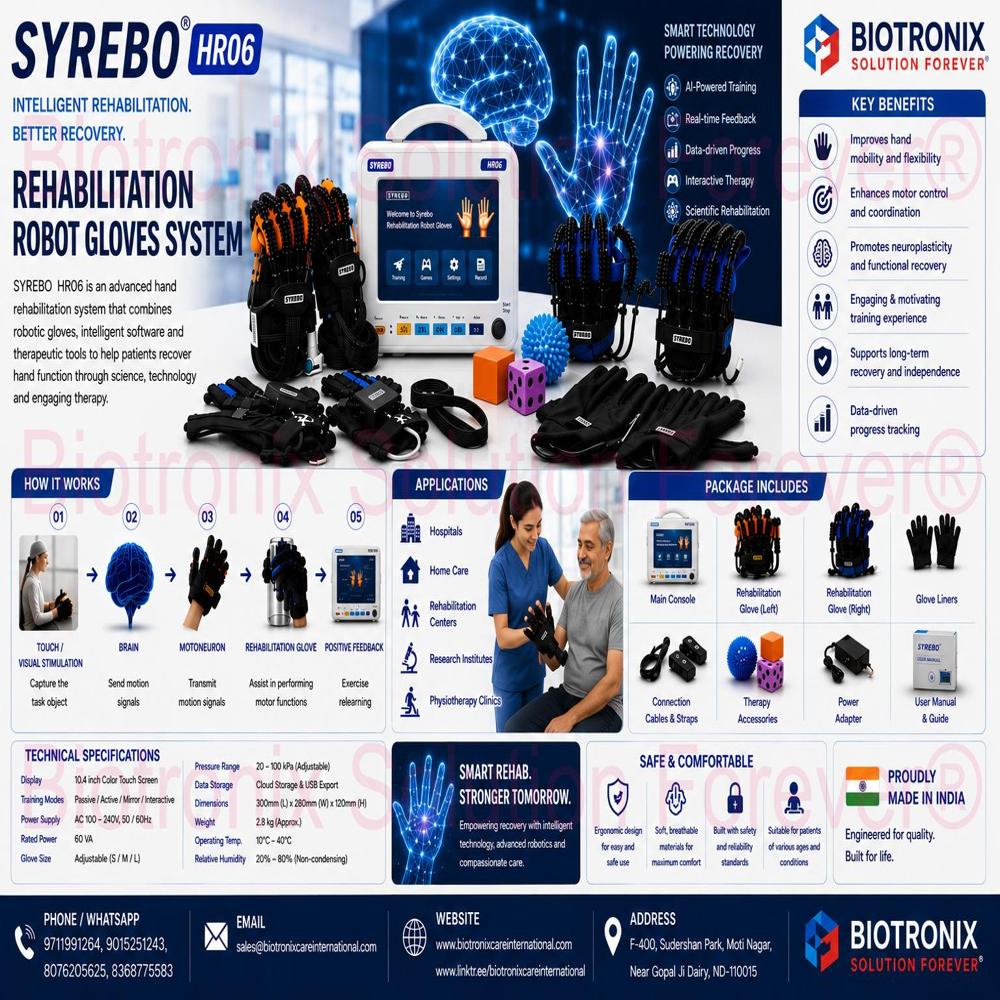 Syrebo C12 Soft Robotic Glove for Neurological Rehabilitation