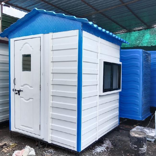 Frp Portable Cabin - Mild Steel And Metal Sheet Build, Multicolour Finish With Sliding Door And Pvc Windows For Warehouse Usage