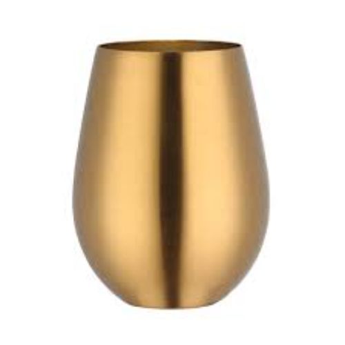 Sagan Glass - Kansa Damru Shaped Water Glass. Cleaning And Maintenance Guidelines - Color: Golden Coper