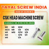 Csk Head Machine Screw