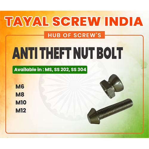 Anti Theft Nut Bolt