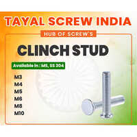 Clinch Stud - Stainless Steel 304, M3-m10, Flat Round Head, High Tensile Strength, Corrosion Protection Available, Is Din Iso