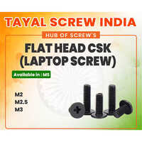 Flat Head Csk Screw - Mild Steel M2-m3, Black Oxide Coating, Phillips Slot, Corrosion Resistant