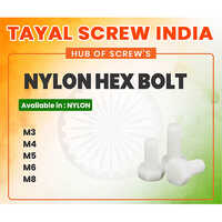 Nylon Hex Bolt - Nylon M3 To M8, White, Non-magnetic, Electrical Insulation, Corrosion Resistant