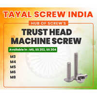 Trust Head Machine Screw - Stainless Steel Ss 304 M3-m8 Silver, Passivated/polished Finish, Phillips/slotted Drive