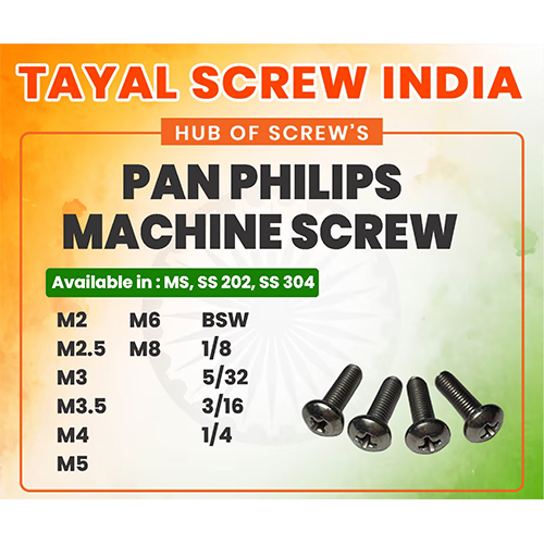 Pan Philips Machine Screw
