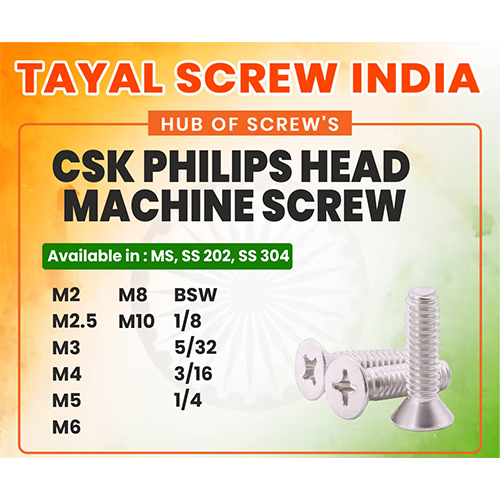 CSK Philips Head Machine Screw