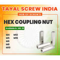 Hex Coupling Nut - Stainless Steel M4 To M16, Hexagonal, Metric Full Thread, Corrosion Resistant, Bright Finish