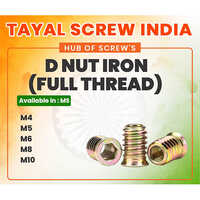 D Nut Iron - Iron M4-m10 Full Thread, Zinc Plated, Hex Socket Head, Corrosion Resistant, Furniture Fastener