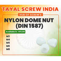Nylon Dome Nut - Nylon M3-m8 White, Corrosion Resistant, Non-conductive, Lightweight