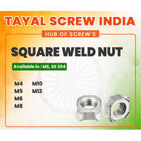 Square Weld Nut - Stainless Steel 304, M4 To M12, Weldable | Precision Metric Thread, Square Head, Corrosion Resistant