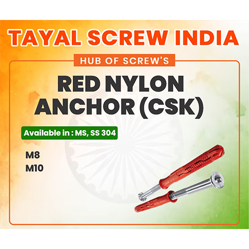 Red Nylon Anchor CSK