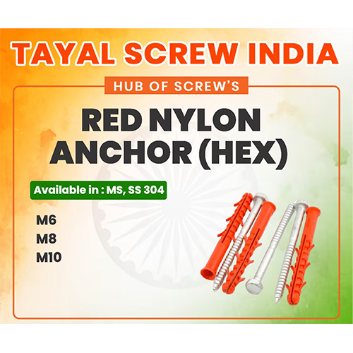 Red Nylon Anchor Hex