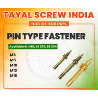 Pin Type Fastener - Stainless Steel Ss 202/304, M6-m16, Polished/plated Finish, High Strength Durable Cylindrical Pin