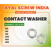 Contact Washer - Stainless Steel Ss 304, M5-m16 Metric, Serrated/conical/star Types, Zinc Plated/polished Finish