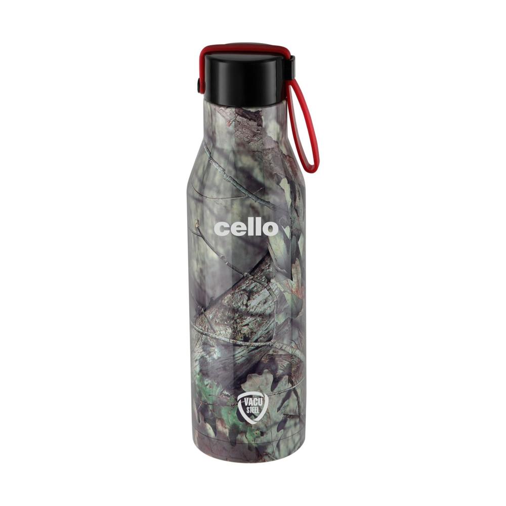 Cello Deezee Mate Insulated Flask | Hot and Cold Stainless Steel Water Bottle | Double Walled Carry Flask for Travel, Home, Office, School | Long Lasting Colour Coating | 1000ml, Green