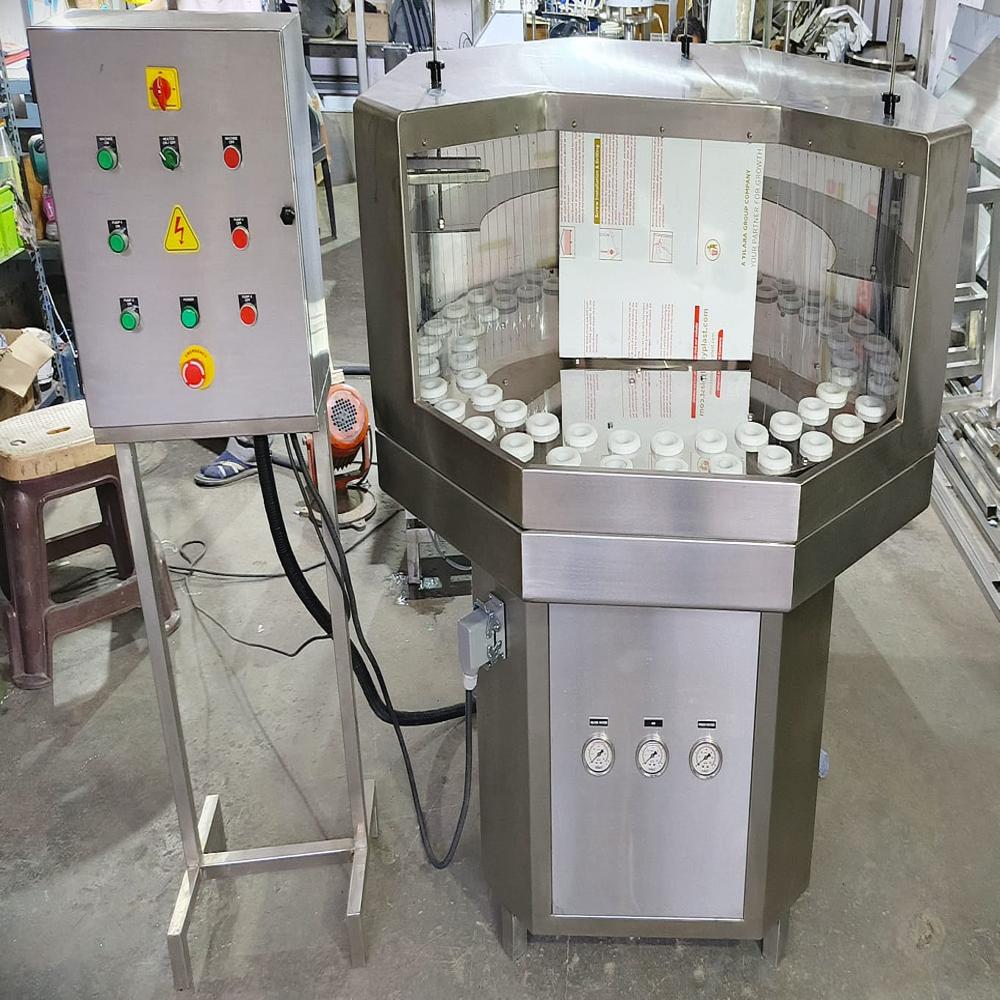 Semi Automatic Rotary Bottle Washing Machine