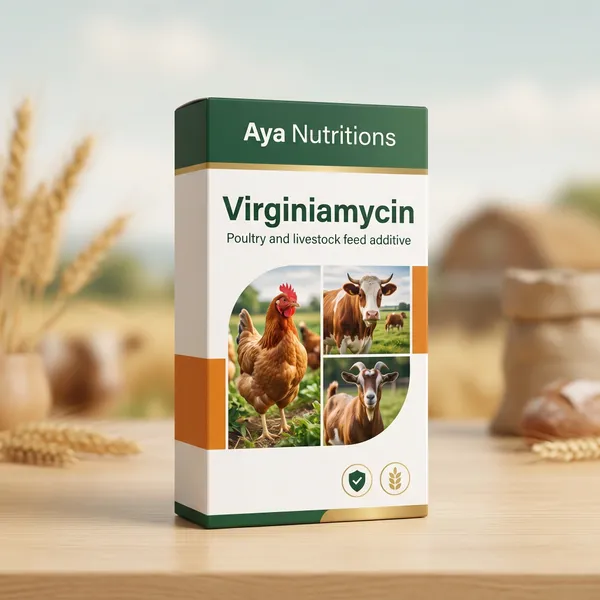 Virginiamycin Poultry Feed - 99% Purity Fine Powder, 25 Kg Bag | Partially Water-soluble Antibacterial Additive