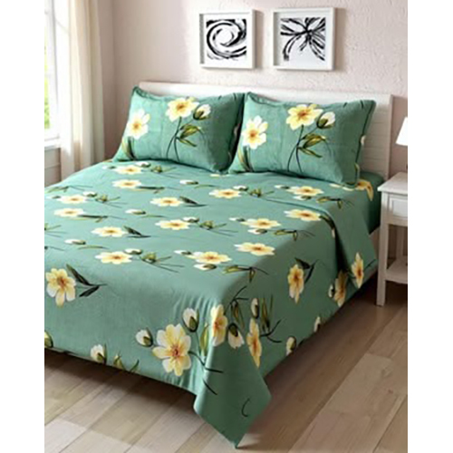 Queen Size Printed Cotton Bedsheet 2 Pillow Cases