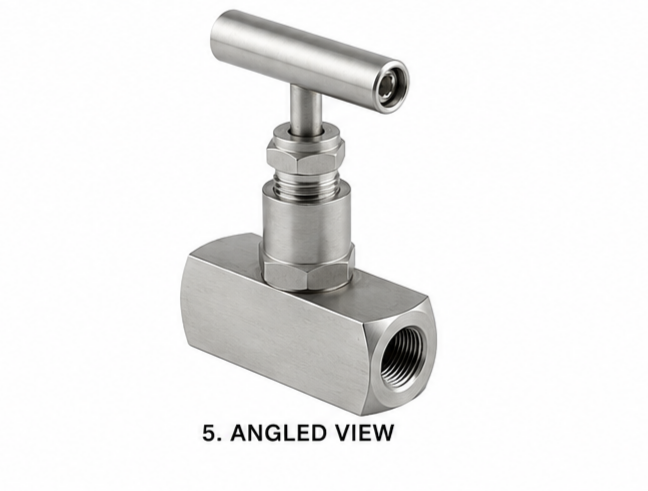 Stainless Steel Needle Valve - Threaded Connection, Silver Color, Galvanized Surface Treatment, Warranty Included