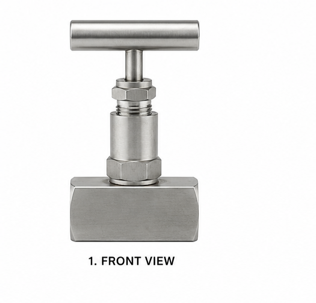 Stainless Steel Needle Valve - Threaded Connection, Silver Color, Galvanized Surface Treatment, Warranty Included