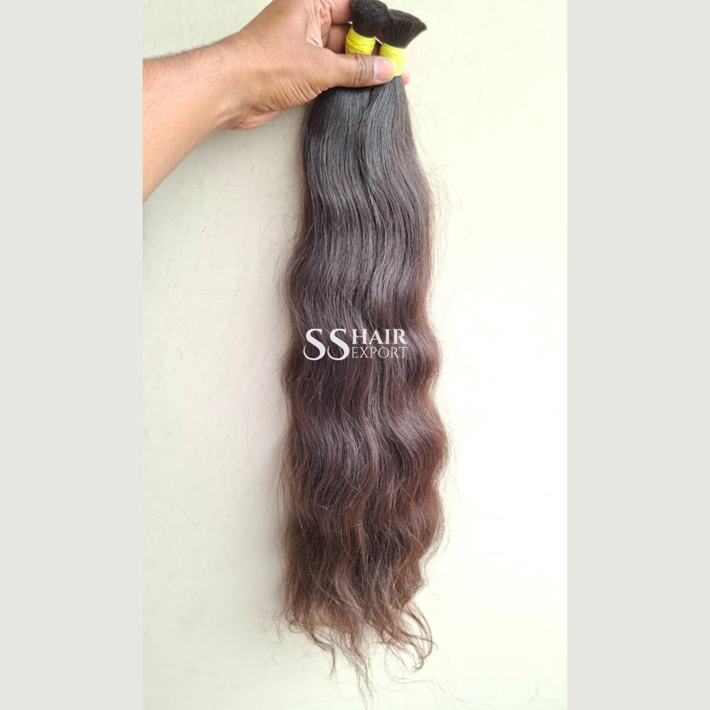12A Grade Bulk Human Hair Braiding Indian Hair Weaving Export Quality