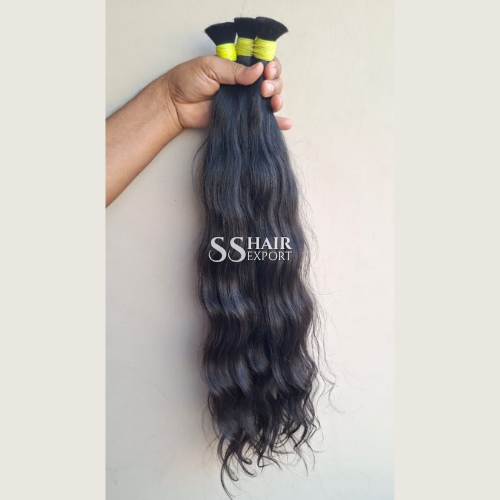 Wave Bulk Hair 22inch Indian Human Hair Natural Weaving Braids No Weft