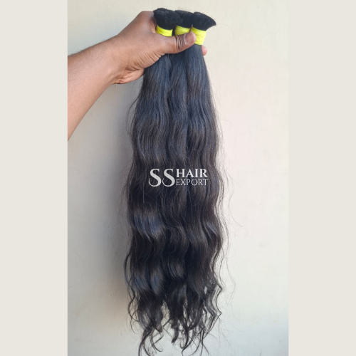 Wave Bulk Hair 22inch Indian Human Hair Natural Weaving Braids No Weft