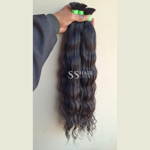 Bulk Hair Raw Human Hair For Micro Braiding Weaving No Weft 20inch
