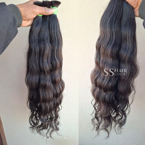 Bulk Hair Raw Human Hair For Micro Braiding Weaving No Weft 20inch