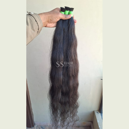 Bulk Human Hair 30inch Braiding Indian Natural Black Weaving Hair 100GM