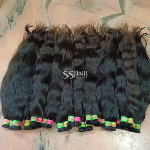 Indian Remy Virgin Bulk Human Hair Extension 10-36 100gm Natural Color Vendor