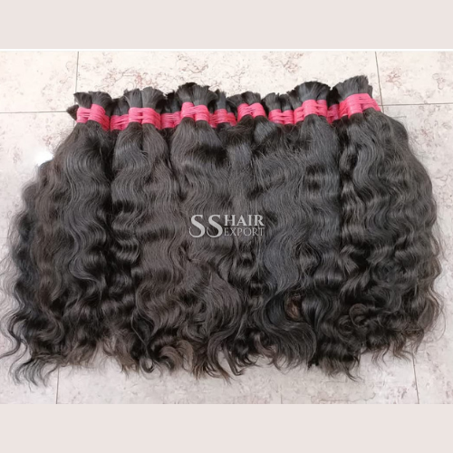 Bulk Human Hair Extensions Braids Indian Natural Weaving 20in Light Brown