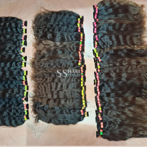 Indian Bulk Human Hair Natural Black Weaving Braiding & Braids Exporter Supplier