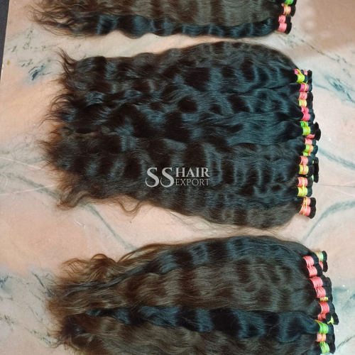 Indian Bulk Human Hair Natural Black Weaving Braiding & Braids Exporter Supplier