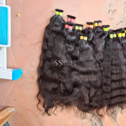 Bulk Human Hair For Braiding Indian Hair Extension Natural Unweft Weaving