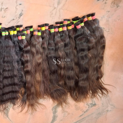 Bulk Human Hair For Braiding Indian Hair Extension Natural Unweft Weaving