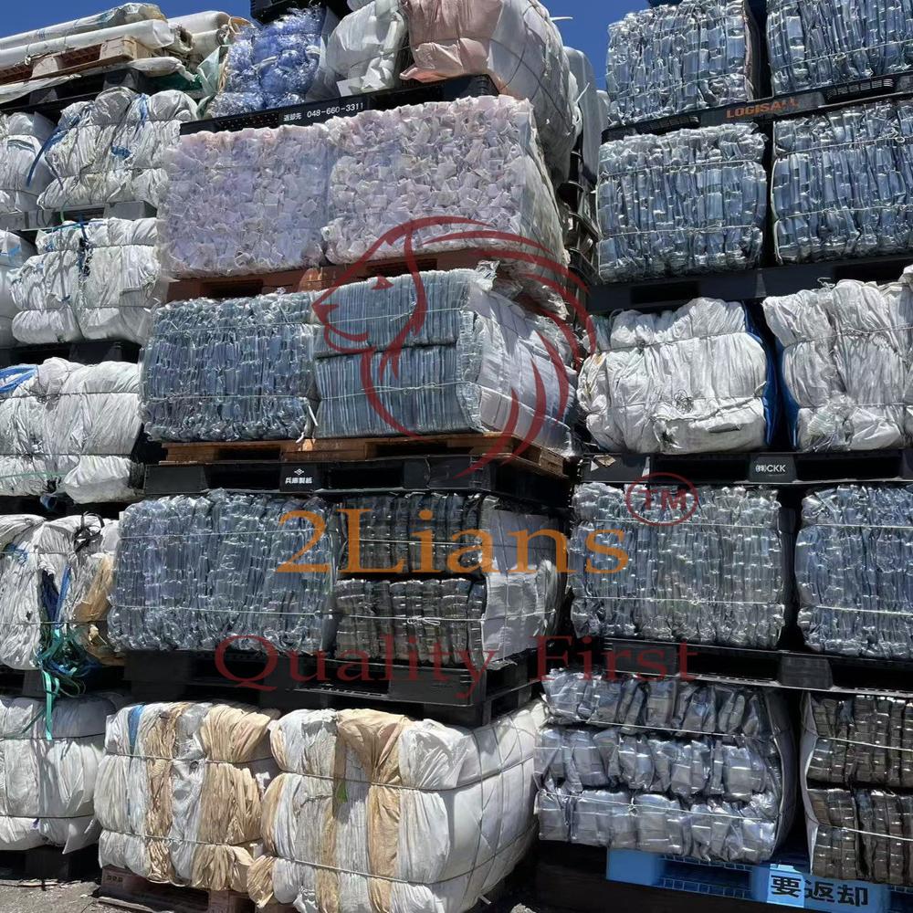 PET trays on bales transparent