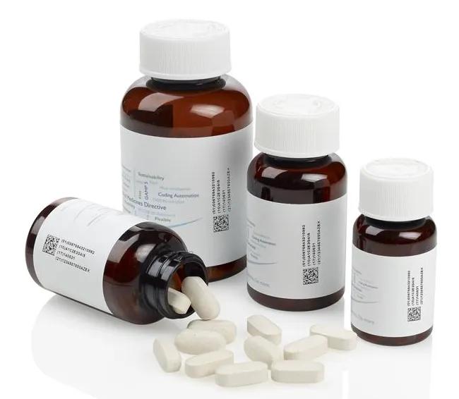 Printed Pharmaceutical Bottle Labels - Coating Type: Uv Coting