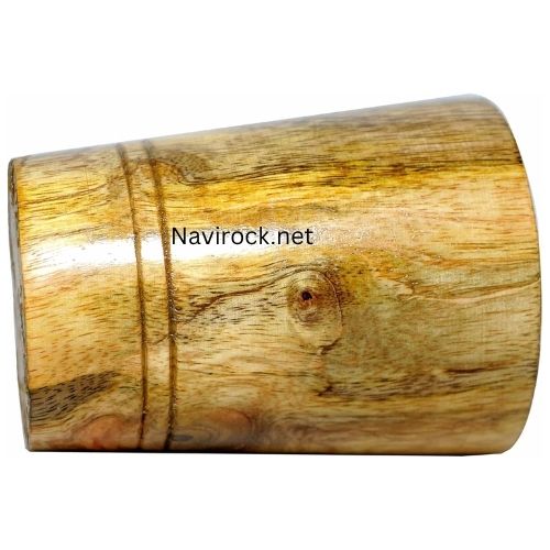 Vintage Style Wooden Drinkware Mug  Handcrafted Solid Wood Cup for Home & Kitchen