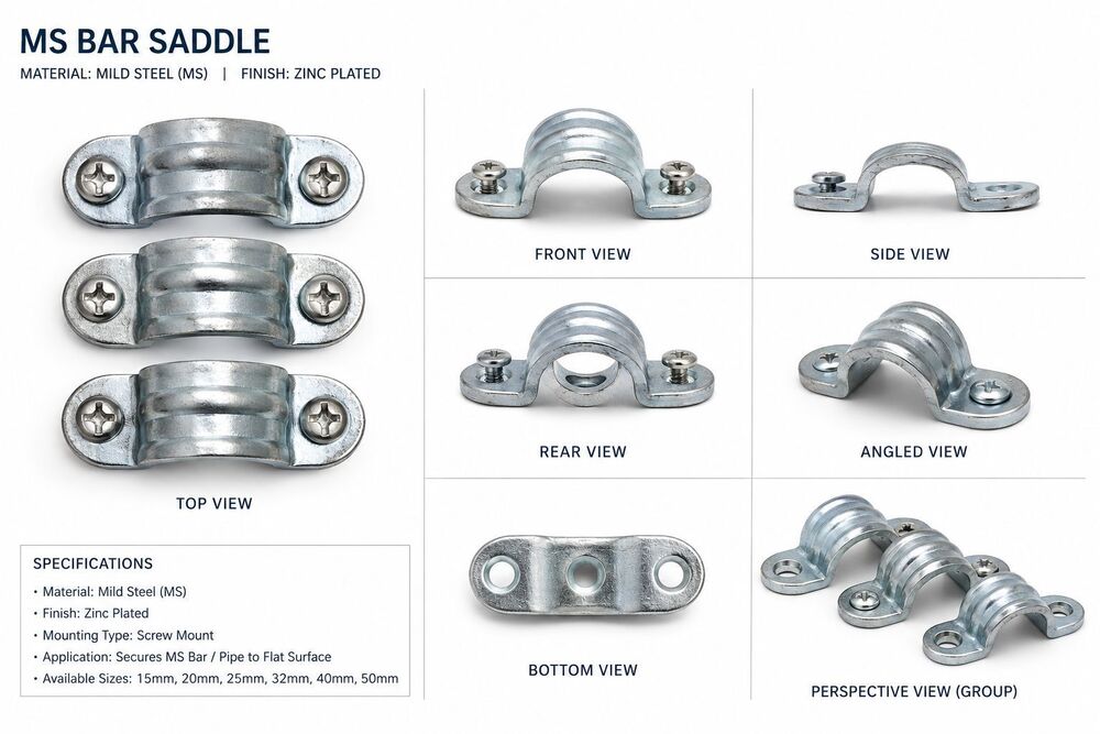 Ms Bar Saddles - Silver | Weight: 500g, Type: Barsaddle