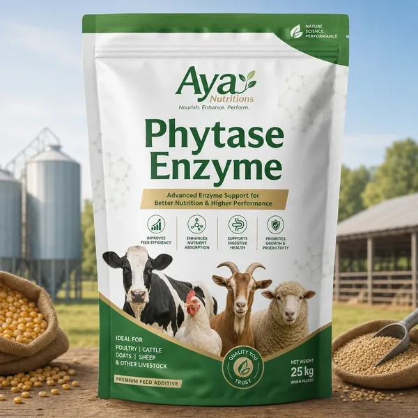 Aya Nutritious Phytase Enzyme - Powder/granular, 5,000-50,000 U/g, Light Brown | Feed Grade, Increases Phosphorus Absorption, Nutritional Additive