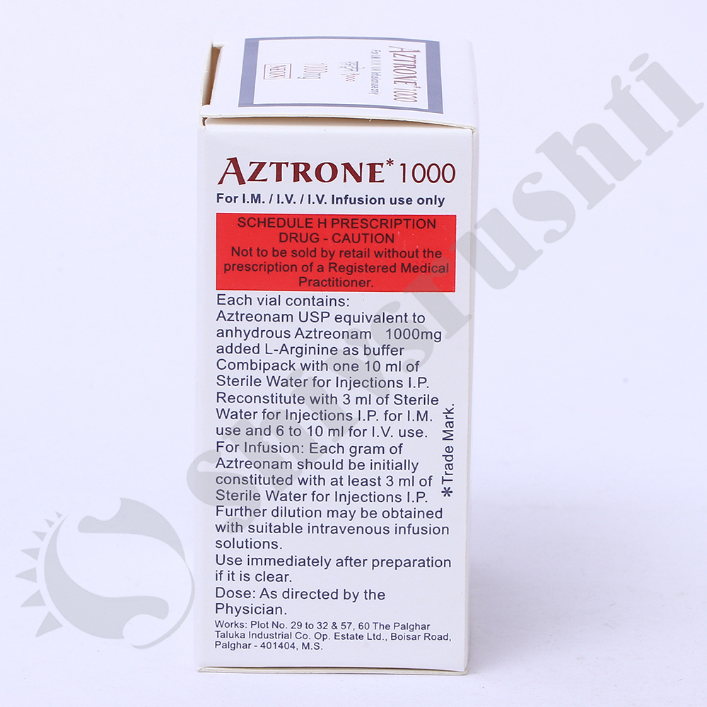 Aztrone 1000 Injection - Life Span: 24 Months