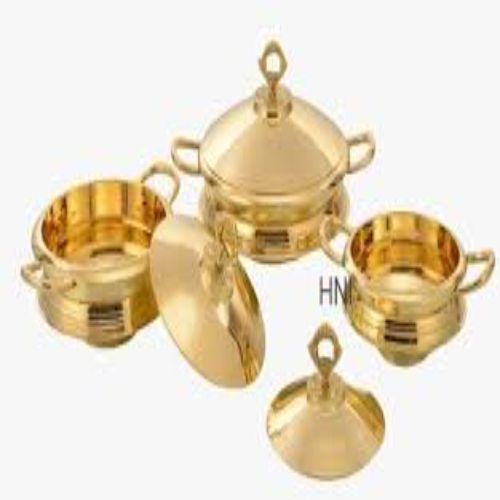 SERVING HANDI LID La Coppera Pure Bronze Metal Polish Finish Serving Handi with Lid