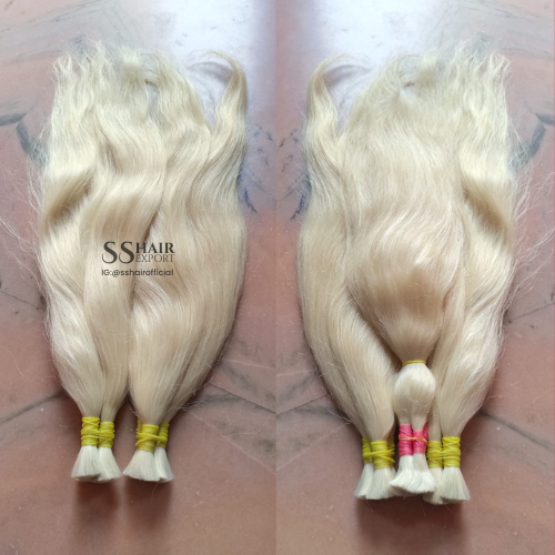 Blonde Bulk Human Hair Extension Braiding 24inch 100gm Weaving Vendors