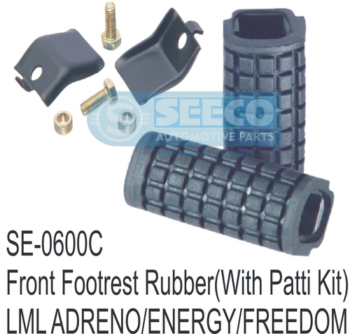 Front Footrest Patti - Natural Rubber (EPDM) | Sturdy Design, Lightweight (100-350g)