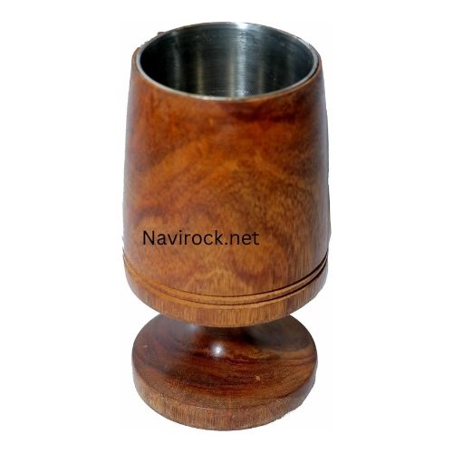 Handcrafted Wooden Beer Goblet Set of 2  Vintage Coffee & Bar Tankard Cups for Unisex Gift Ideas Tankard for Unisex, Vintage Bar Cup SET OF 2