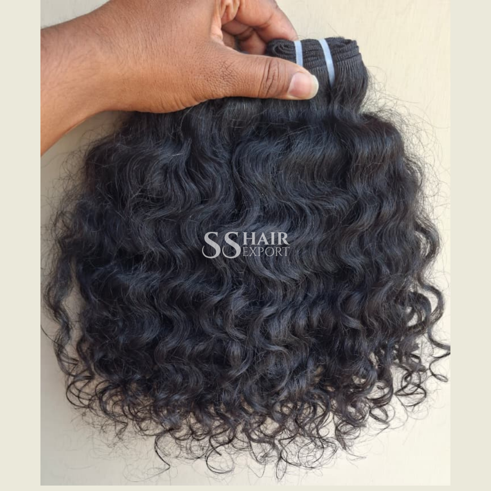 Curly Hair Weave Bundle Indian Human Hair Weft Sew Hair Extensions