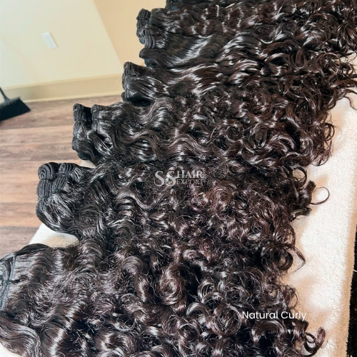 Wholesale Virgin Curly Human Hair Extension Weft Bundles Size:10-28Inch
